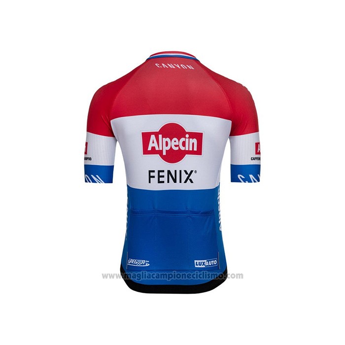 2021 Abbigliamento Ciclismo Alpecin Fenix Campione Paesi Bassi Manica Corta e Salopette